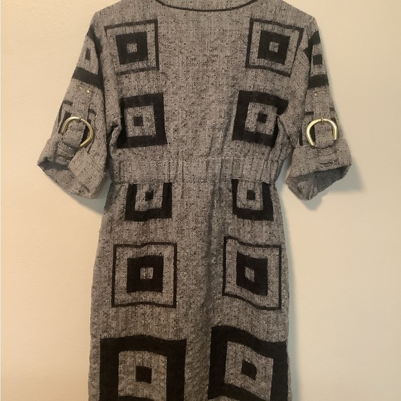 Lauren Moffatt women’s v- neck size 4 empire waist square patterned print top‎ - Picture 4 of 6